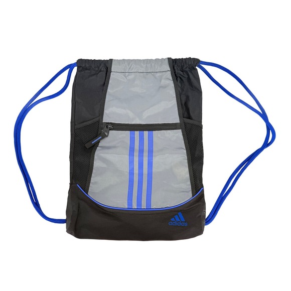 Adidas Snackpack Zippered Mesh Side Pockets Drawstring Size‎ 12" x 17 1/2" - Picture 1 of 6